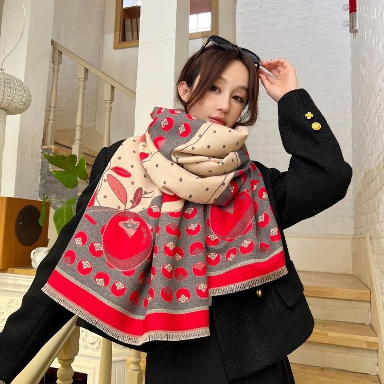 Print Cashmere Scarf Women Thick Warm Winter Blanket Female Luxury Quality Shawl Wrap Bufanda  Poncho Echarpe Pashmina