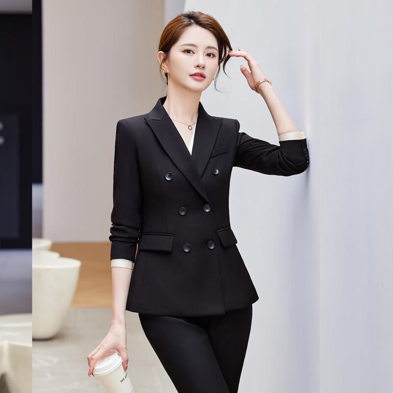 Women's Professional Double-Breasted Suit Set