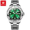 Oulisi Men's Green Submariner Quartz Waterproof Watch