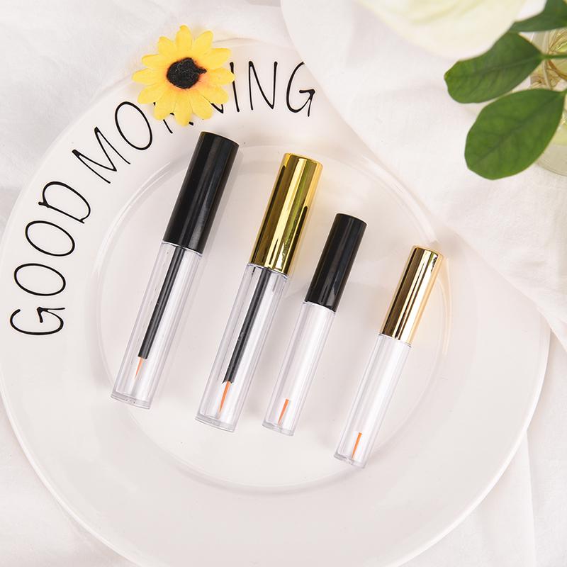 2Colors  Eyelash Bottle Eyeliner Container Make Up Tube 2Sizes Gold Black Empty Liquid Eye Liner Tube Eye Lash Vial