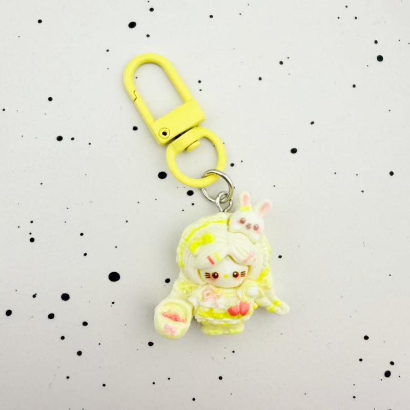Kawaii Girl Keychain Pendant – Cute Ornament for Student Backpacks & Bags, Ideal Best Friend Gift