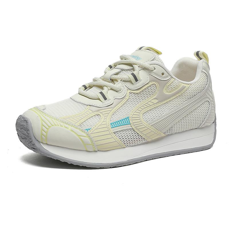 

Mesh breathable dad shoes women s summer new light and wear-resistant leather thick sole heightening leisure sports 40 жёлтый