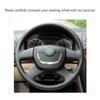 Black Artificial Leather Soft Car Steering Wheel Cover for Skoda Octavia Yeti Superb 2008-2013 Citigo Roomster Fabia 2009-2012