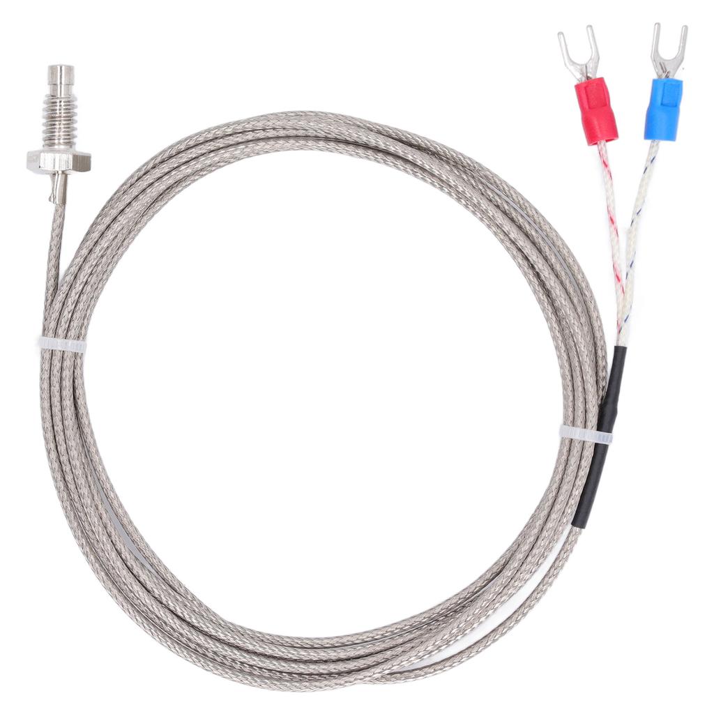 BERM K Type Screw Thermocouple Temperature Sensor Detector Gauge M6 Screw Thread 2 Wire Probe