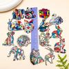Cartoon Animal Mosaic Acrylic Jigsaw Pendant for DIY Jewelry