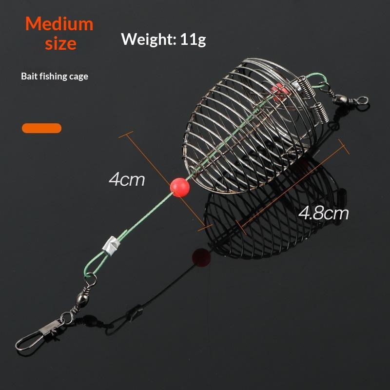Small Fishing Bait Nesting Cage Heavy Duty Stainless Steel Durable Fishing Tackle for Lure Fishing Outdoor Fishing Trips
