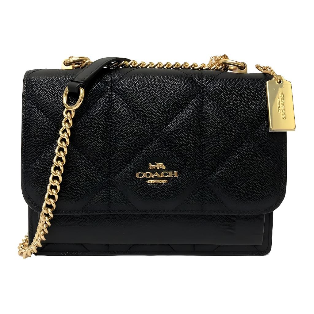 New COACH Klare Leather Trunk Bag, Messenger Bag, Crossbody Bag, Shoulder Bag Women's Black 91173-IMBLK