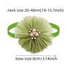 50/100pcs Chiffon Flower Style Dog Neck Ties Adjustable Dog Bowties with Rhinestone Accessories Cat Necklaces for Small Dogs