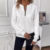 Women's Autumn/Winter Quilted Zip-Up Casual Sweatshirt, 2025 European & American Style