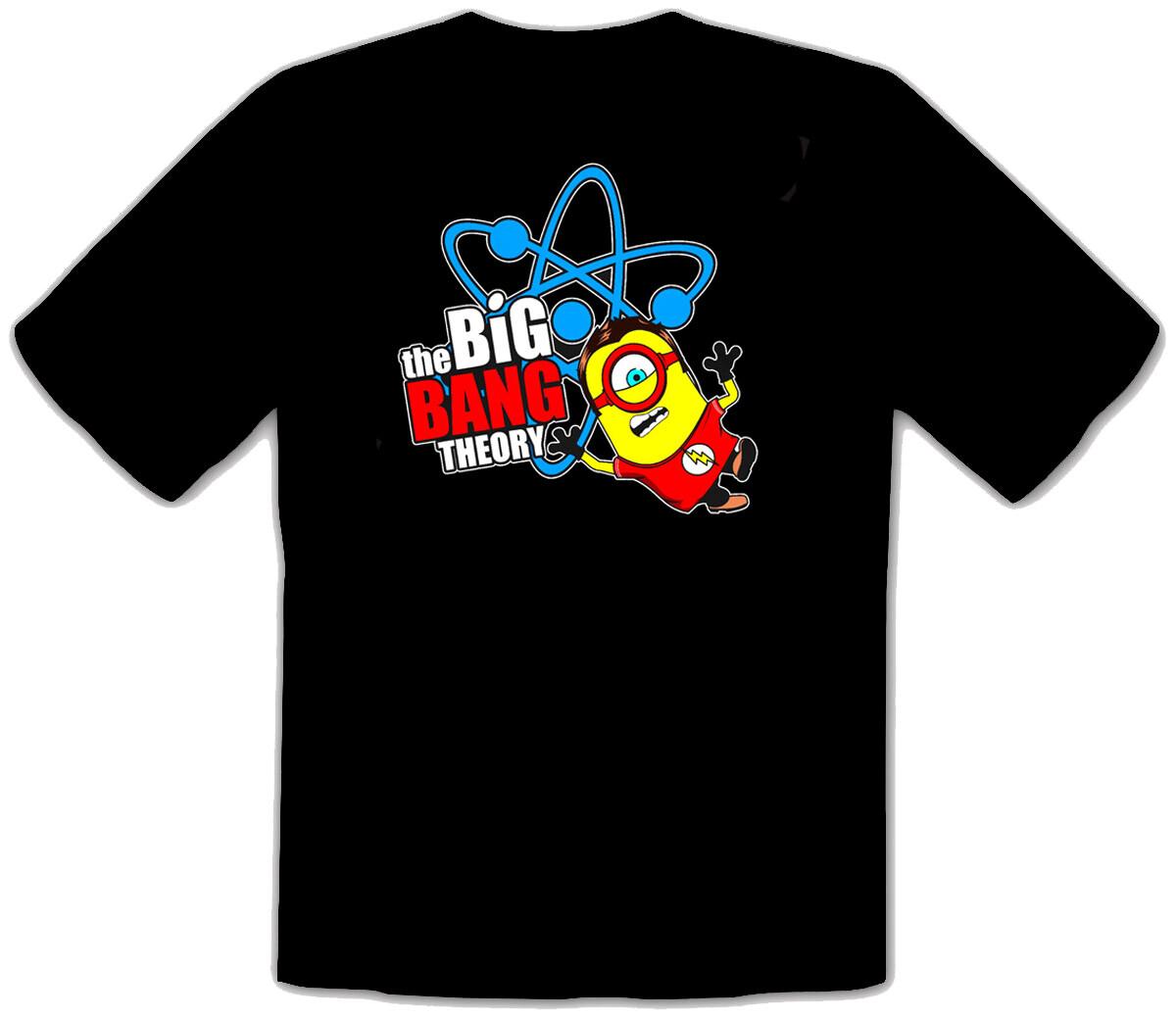 

26 Big Bang Minions Sheldon Black T-Shirt -193- Unisex T-Shirt M