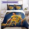 Set Lenzuola Stampate Cristiano Ronaldo 3 Pezzi Copriletto Accogliente Traspirante come Regalo per Inaugurazione Casa o Festa