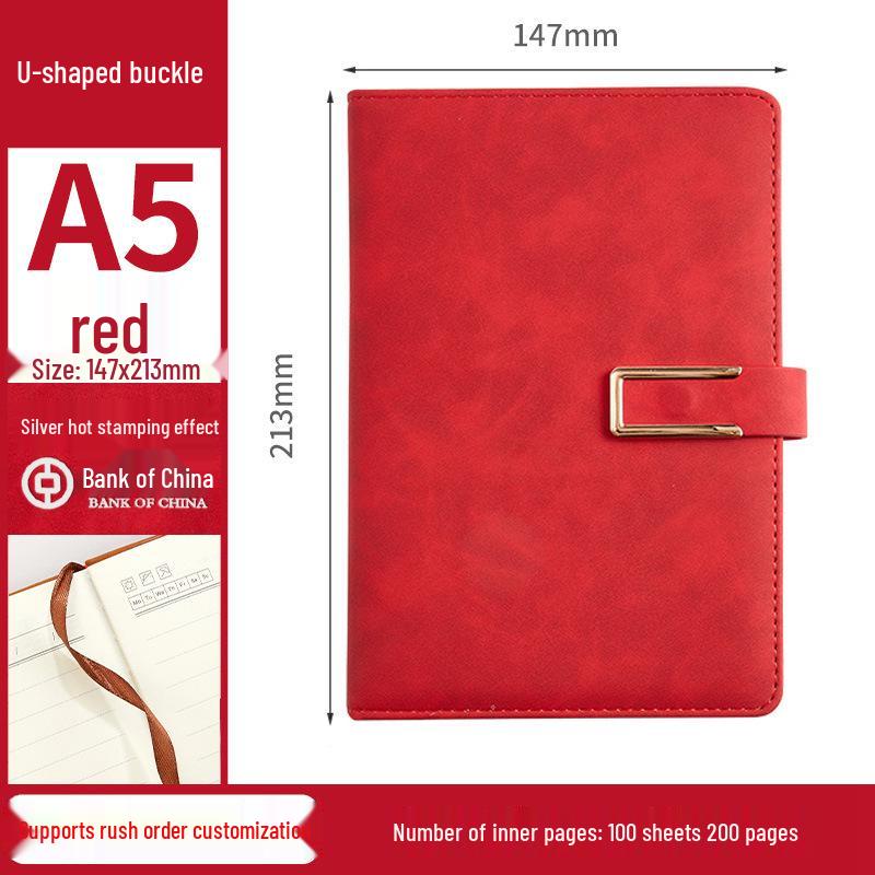 A5 Custom Logo Thickened B5 Diary with Buckle for Business Office