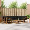 Outdoor Sofa Set with Cushions 8 pcs Natural and Black