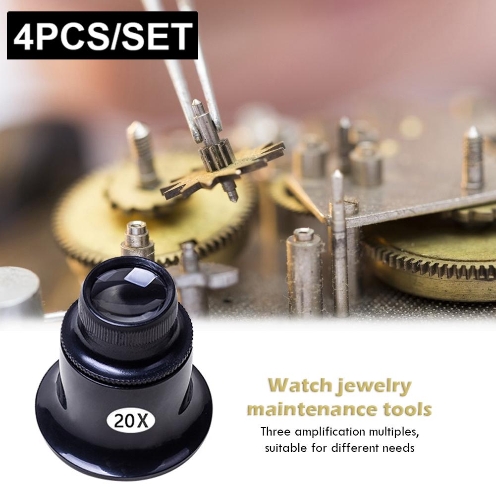 Uhrenlupe Werkzeug 5X 10X 15X 20X Juweliere Tragbare Monokulare Lupe Lupe Linse für Augenlupe Linse
