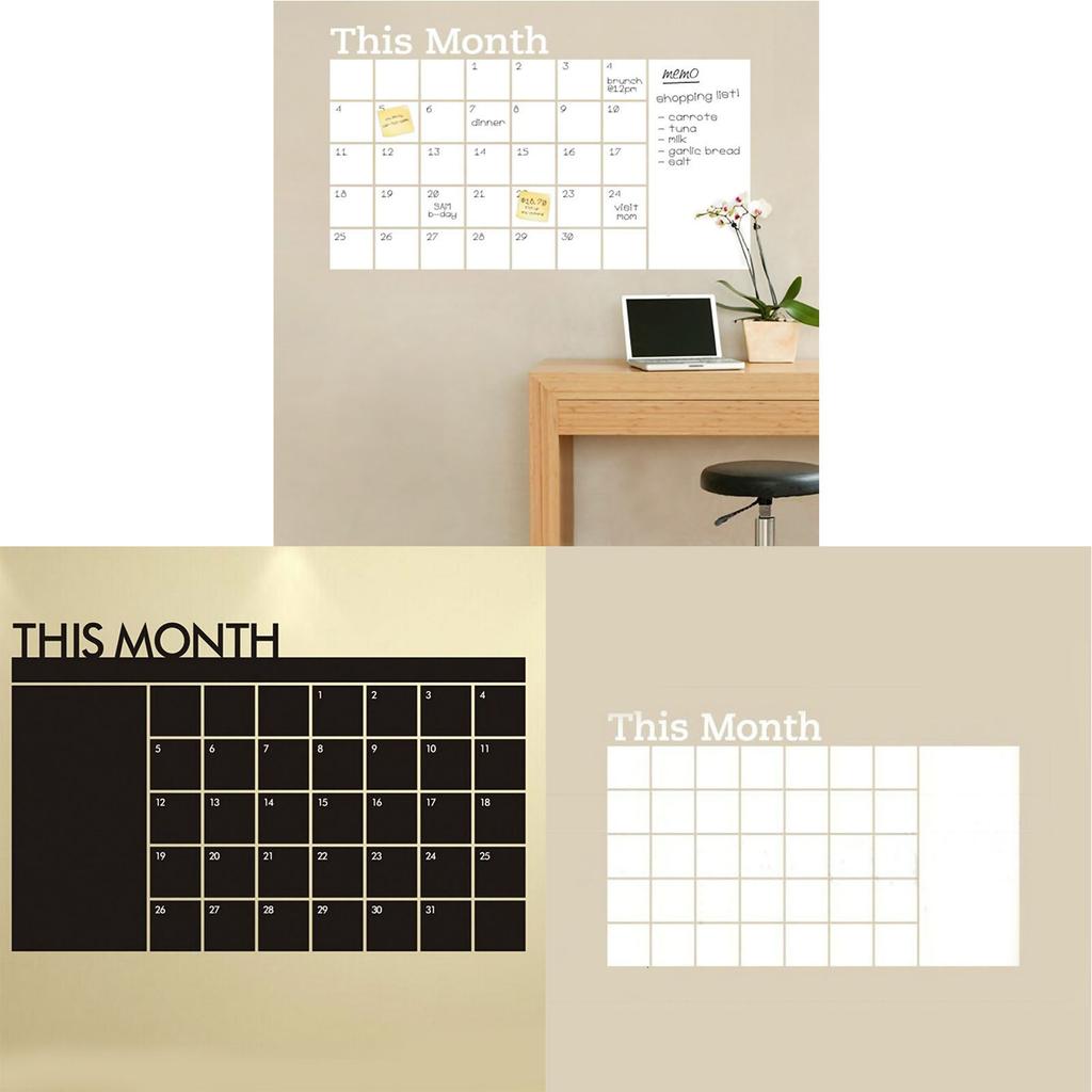 Blackboard Wall Sticker  Production PVC Chalkboard Calendar Whiteboard Stickers for Classroom Hom