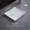 Ru Han 8-inch Stone Pattern Ceramic Square Dinner Plate
