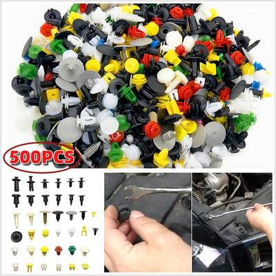 50-500Pcs Car Clips Fastener Screws Bumper Interior Decoration Auto Nylon Random Mixing Universal Accessories