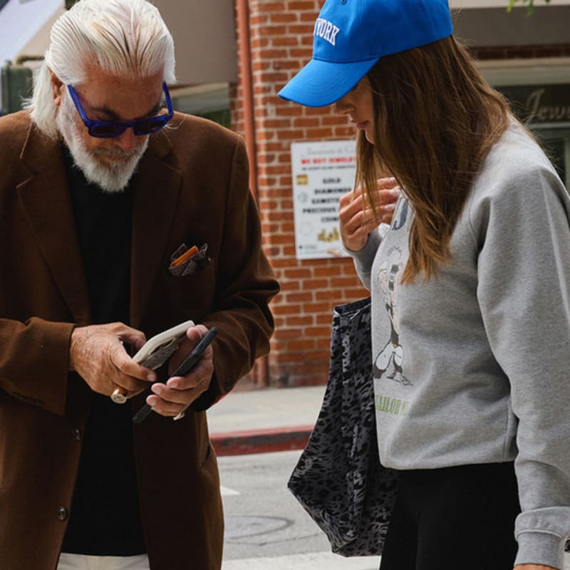 ERER Embroidered New York Artwork Baseball Cap Blue