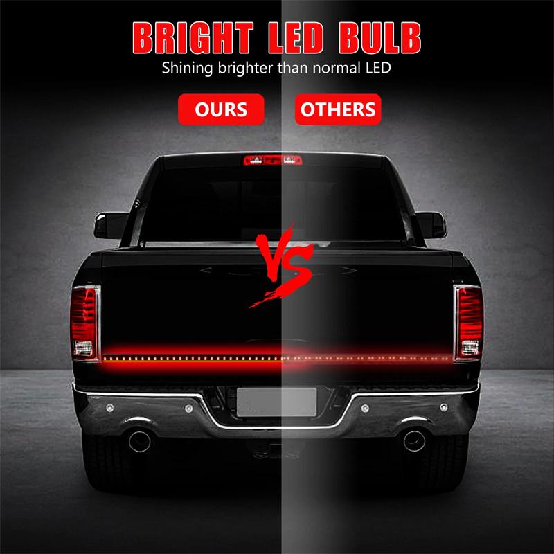 Truck Tailgate Light Bar 60 Inch Led Strip For Pickup Trailer Suv Full Function Brake Reverse Turn Signal Tail Lamp Waterproof