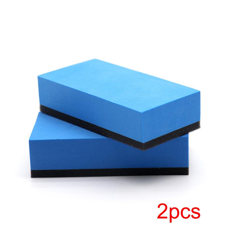 Car Ceramic Coating Sponge Applicator Glass Nano Wax Coat Sponge Pads Blue Square Sponge Cloth Car Cleaning Accessories