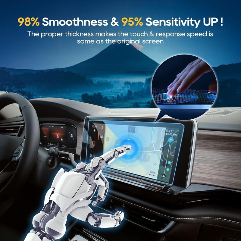 12 Inch Car Navigation Screen Protector For Volkswagen Atlas 2024 Tempered Glass 9H Hardness Scratch Resistant Protective Film