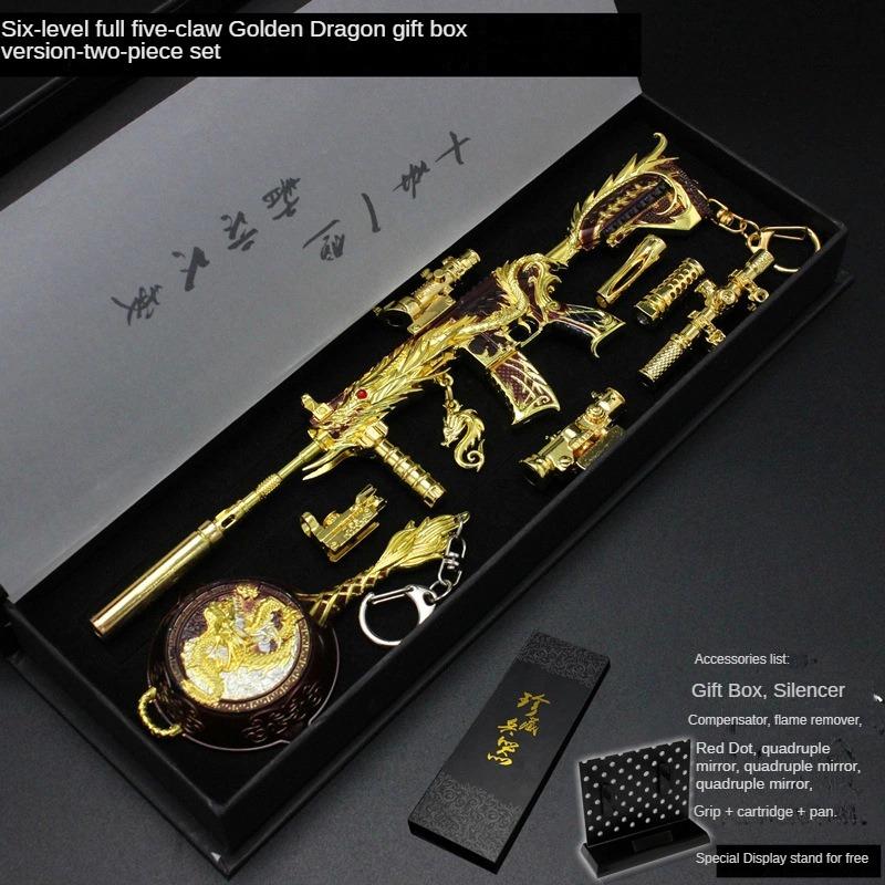 

Оружие мира M416 с пятью когтями, версия кожи золотого дракона, звезда веры, лобстер, повелитель, ослепительная фиолетовая мелодия, модель пистолета, модель игрового пистолета