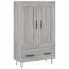 Highboard Gray Sonoma 69.5 X 31 X 115 Cm Engineered Wood