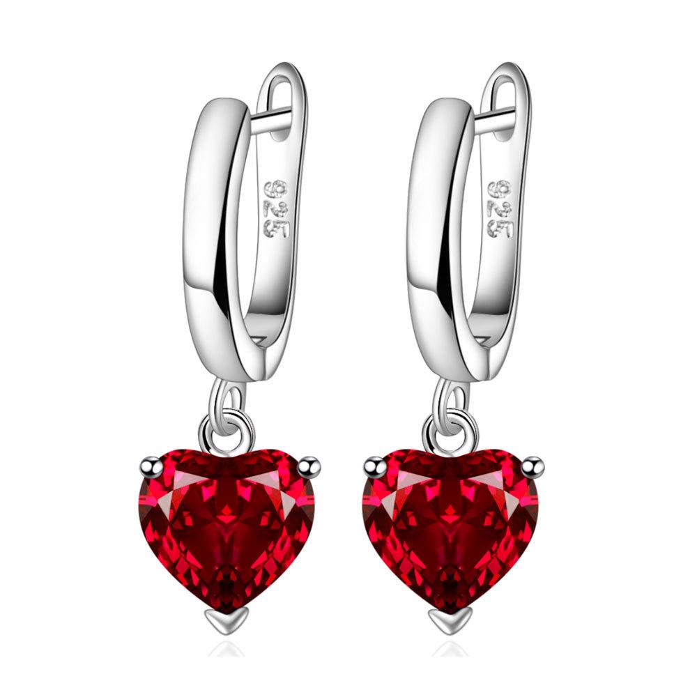 Luxuriöse Elegante 925 Sterling Silber Herz Zirkon Schmucksets Für Frauen Ring Halsketten Ohrringe Hochzeit Großhandel Bestseller