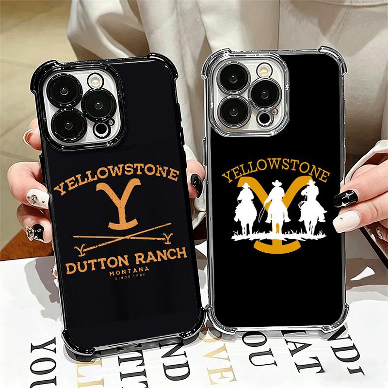 Y-Yellowstones TV Soft Phone Case For iPhone 15 16 17 Air 14 Pro Max 16E Plus 13 12 Mini Plating Anti-Fall Fundas