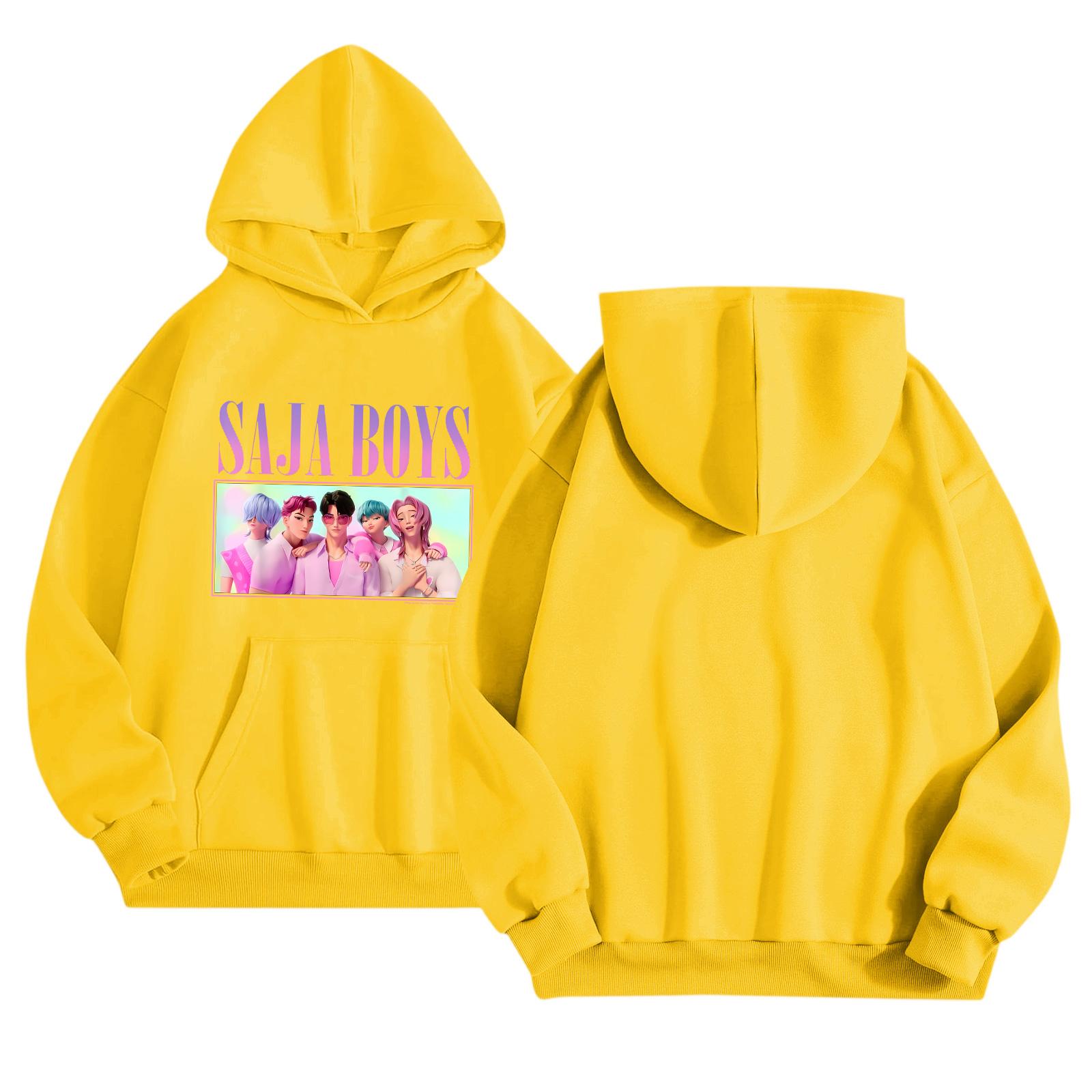 

Children s Long-sleeved Loose Pullover Fashionable Hooded Sweatshirt 110 жовтий