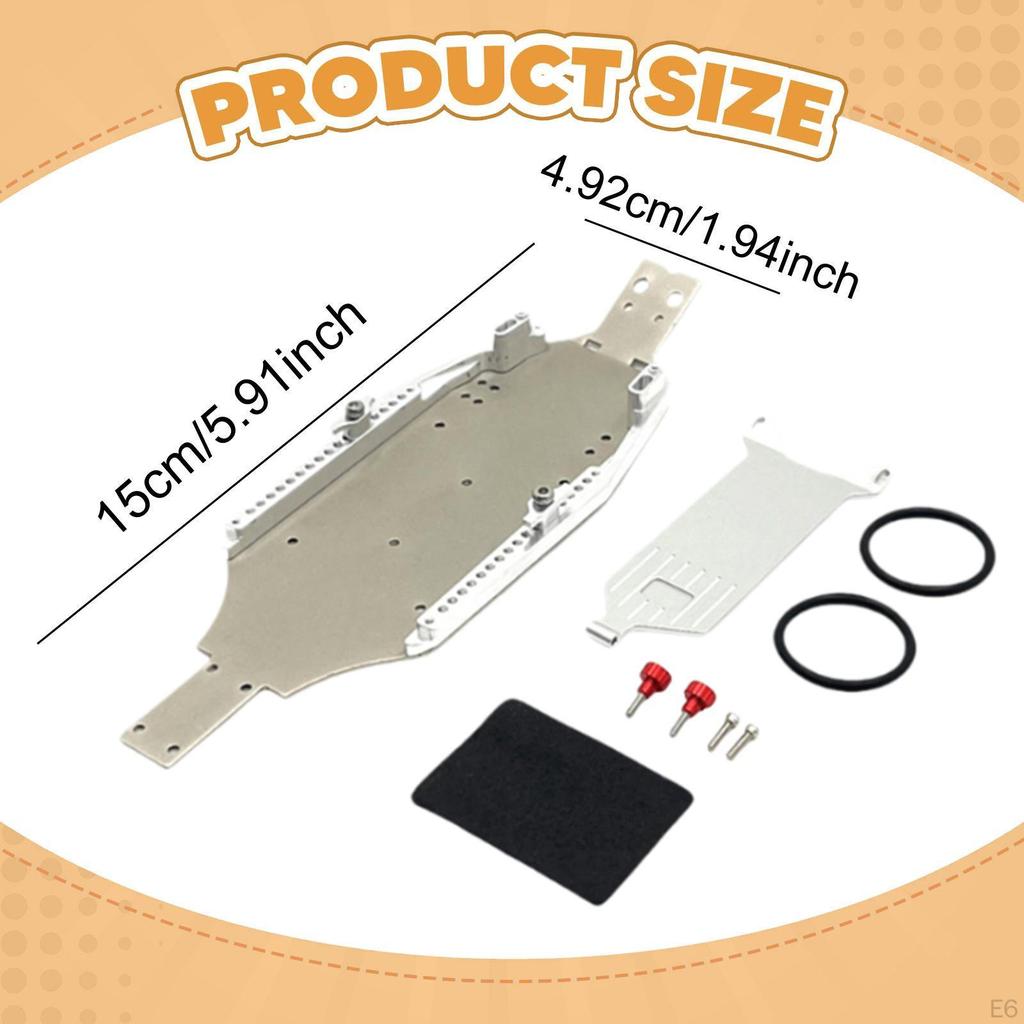 RC Car Chassis Aluminum for 244016 CNC Machined Bottom Board 1/24 Scale Precision Accessories