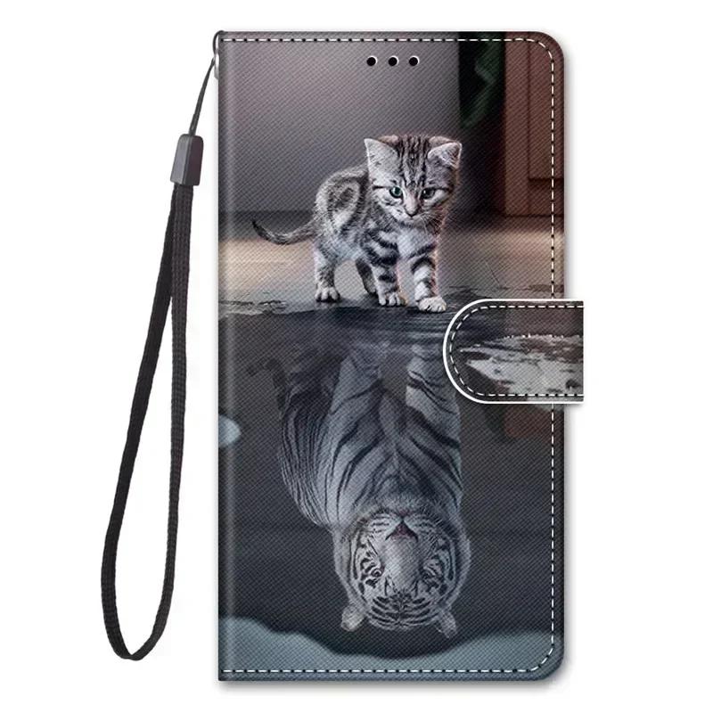 Wallet Book Stand Case for Funda Xiaomi 14T Pro Case On For Coque Xiomi 14t Pro Xiaomi14T 14TPro Cat Animal Painted Phone Cover