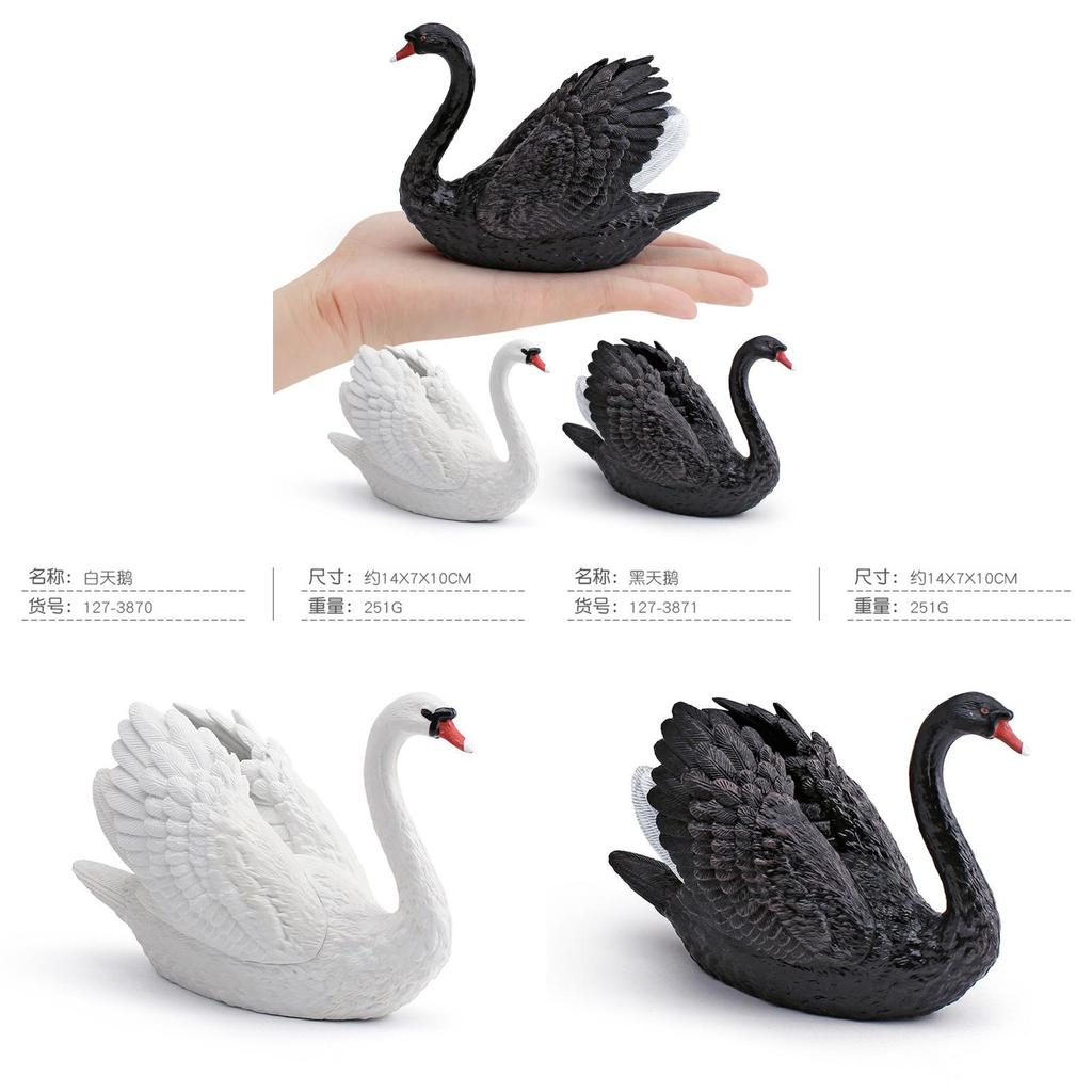 Wildlife Animal Pvc Swan Model With Realistic Design For Childrens Educational Decor