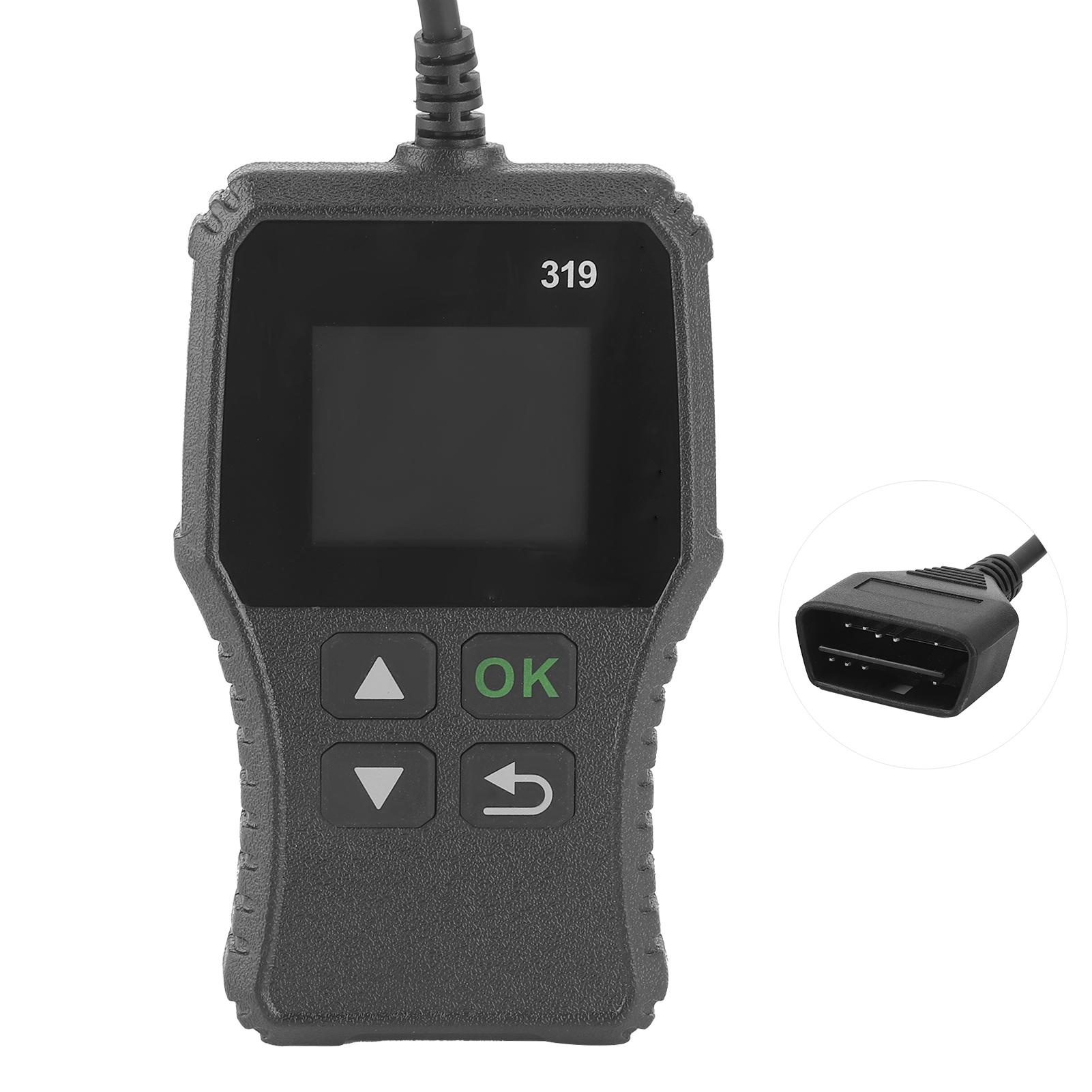 

Автомобильный сканер OBD2, считыватель кодов неисправностей, многоязычный ЖК-дисплей, диагностический инструмент для ELM327