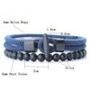 Mode 2 stuks/set Heren Armband Natuurlijke 6mm Onyx Steen Kralen Armband Homme 4mm Touw Nautische Armband Vrijetijdsaccessoires Pulseria