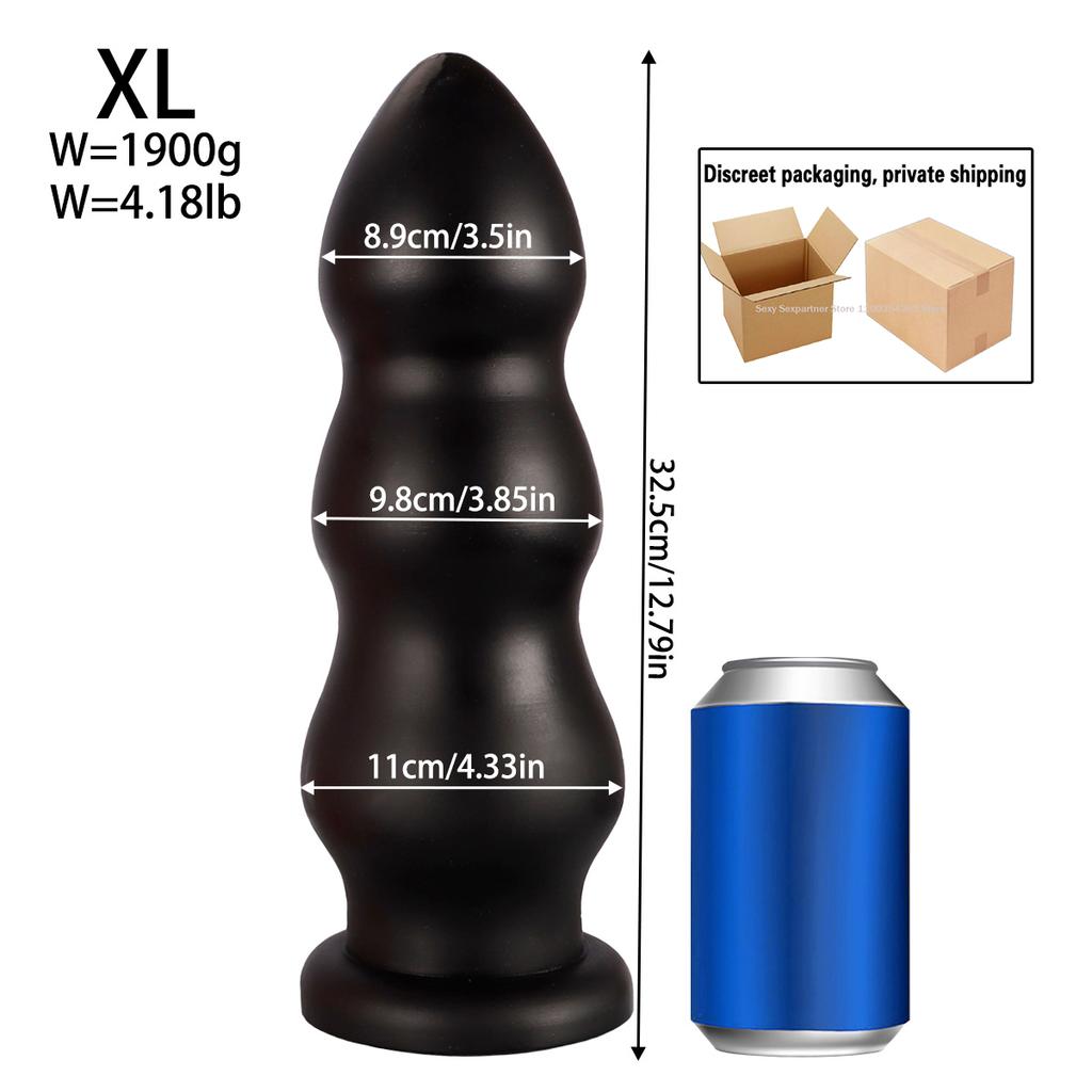 NEW 4 Size Big Huge Anal Beads Butt Plug Smooth Soft Silicone Anal Plug Dilatador Anal Dildo Penetration Anal Toys Big Buttplug