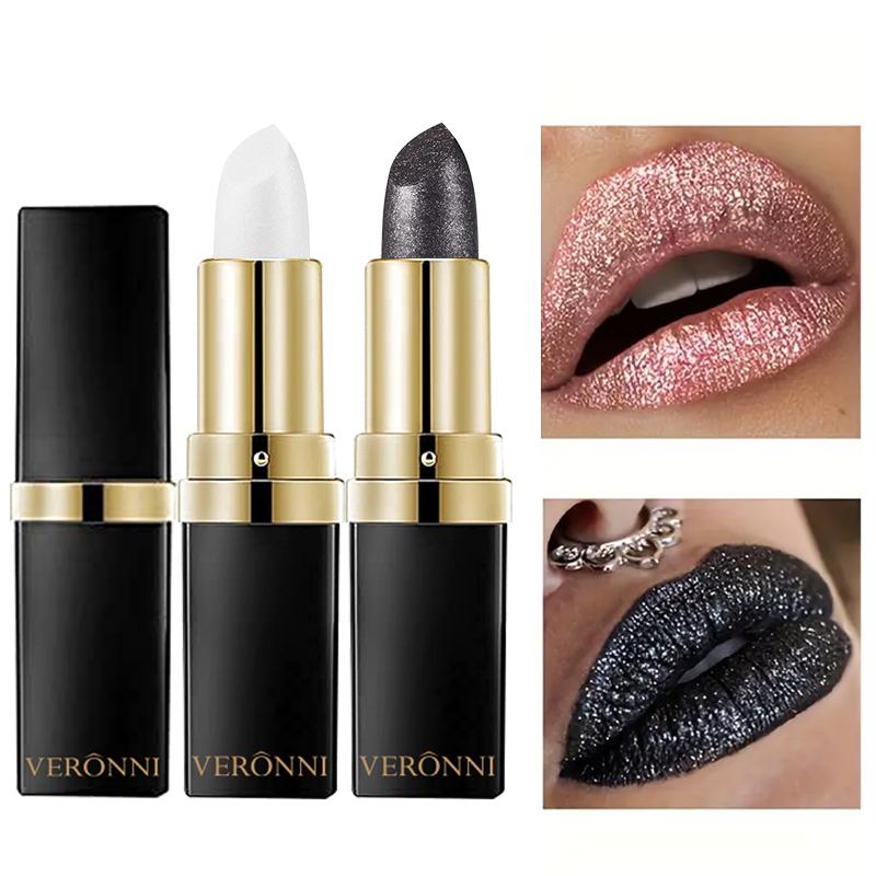 Diamond Shimmering Lipstick Set,High Pigmented Glitter Metallic Lipstick Glitter Lipgloss Lips Makeup Cosmetics Sexy Make Up