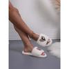 Fashion Love Fluffy Slippers Female Korean Version New Plush Warm Flip-flops Home Non-slip Flat Fashion Home Cotton Mop