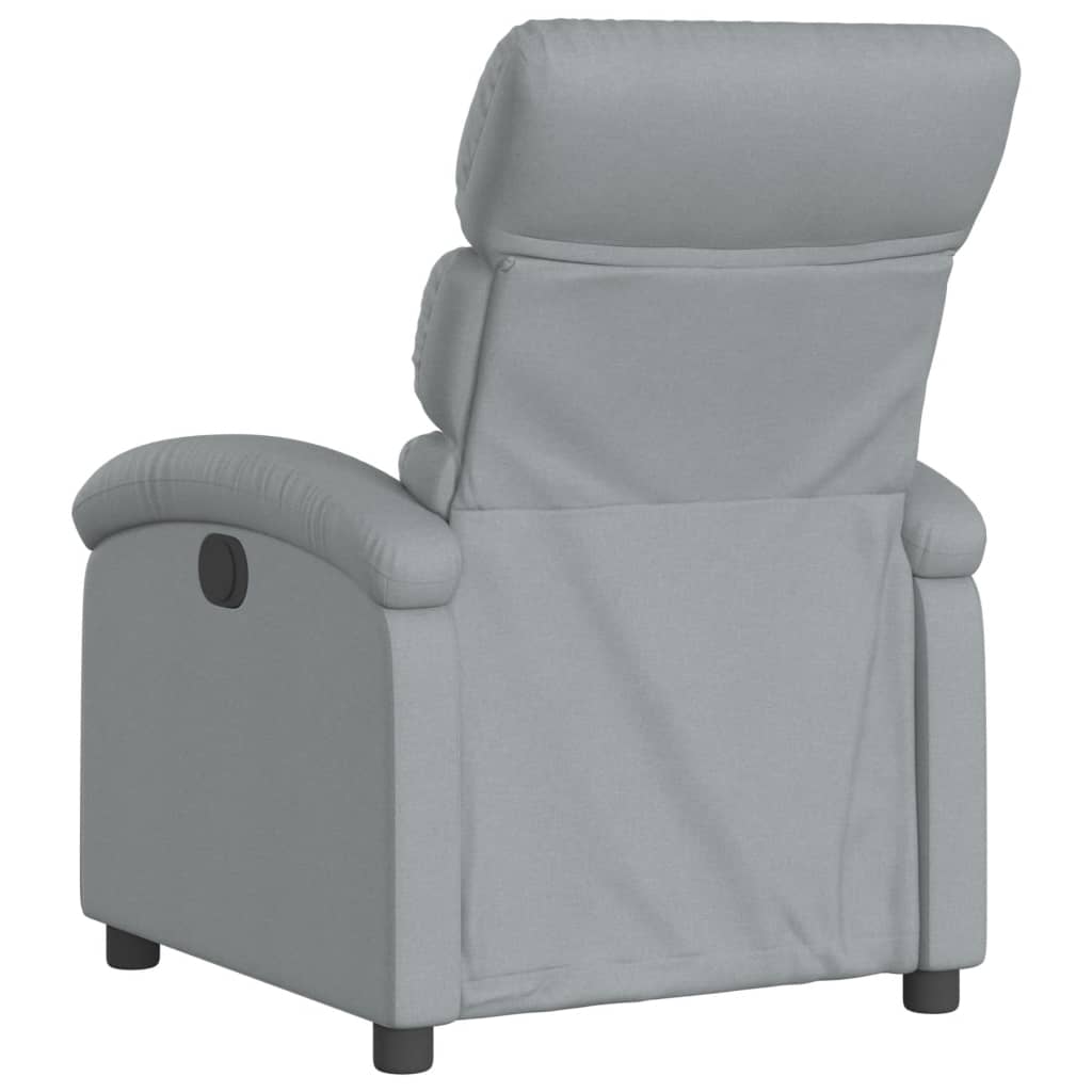Relaxation Armchair Light Grey Fabric