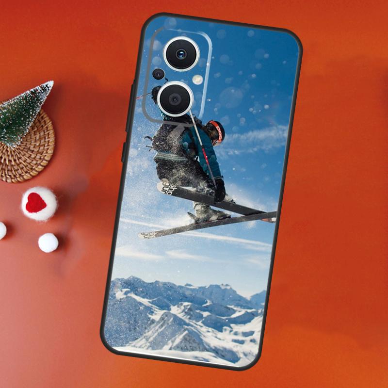 Ski Neige Snowboard Case For OPPO Find X9 X8 X5 X6 Pro OPPO Reno 14 12 10 13 Pro 14F 13F 12F 11F 7 8 Lite Cover