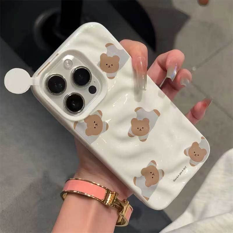 

Little Bear Creative Design Phone Case For iPhone 11 12 13 14 15 16 17 Pro Max Plus Air Shockproof Soft Silicone Cover iphone 16