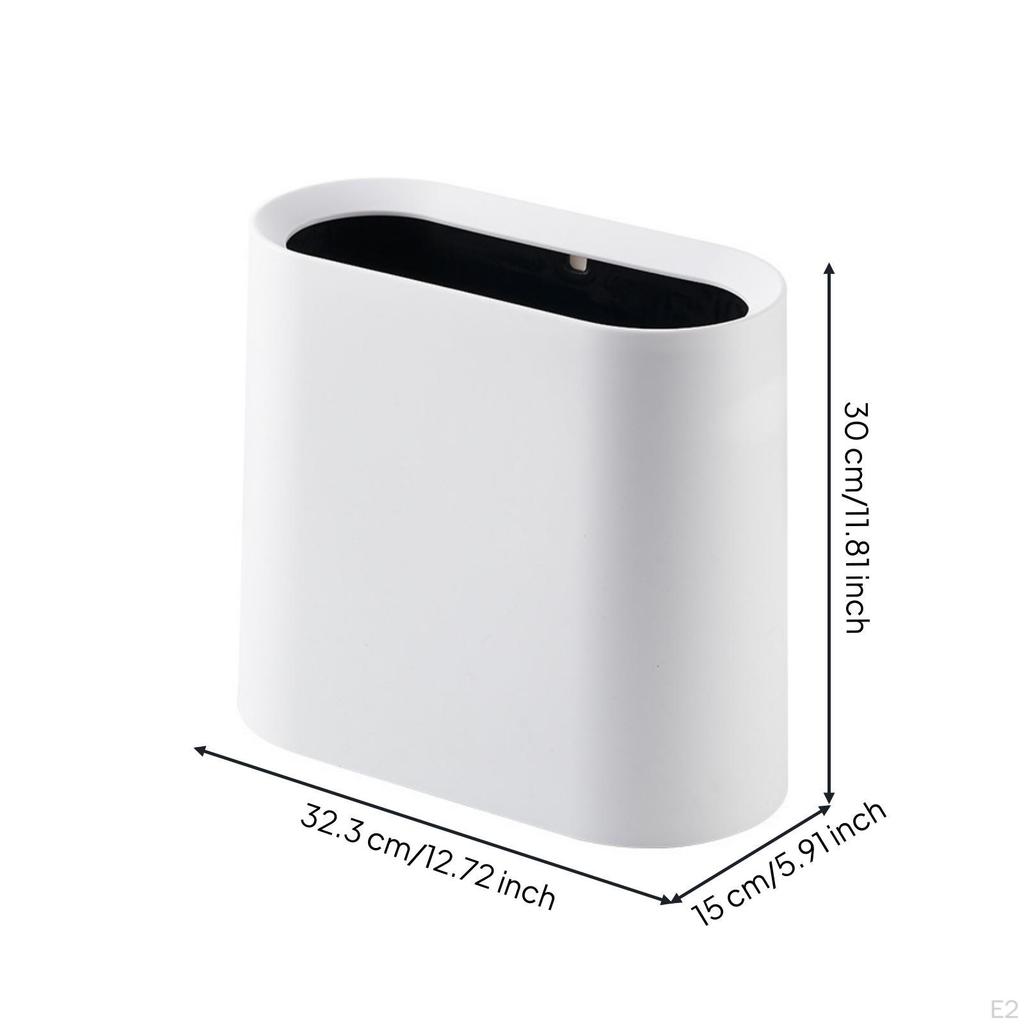 Waste In Confined AreasSaving Rectangular Trash Bin Compact Wastebasket for Tight Areas, Lavatory,