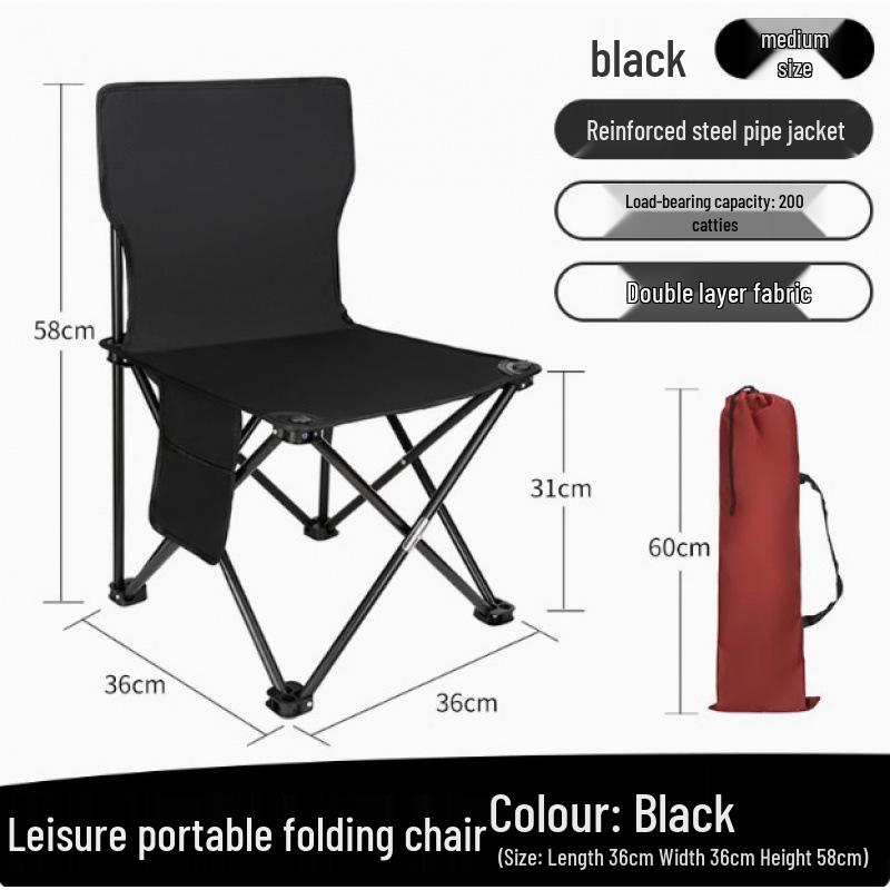 Folding Recliner Moon Chair: Outdoor Nap Bed, Picnic Chair, Fishing Stool