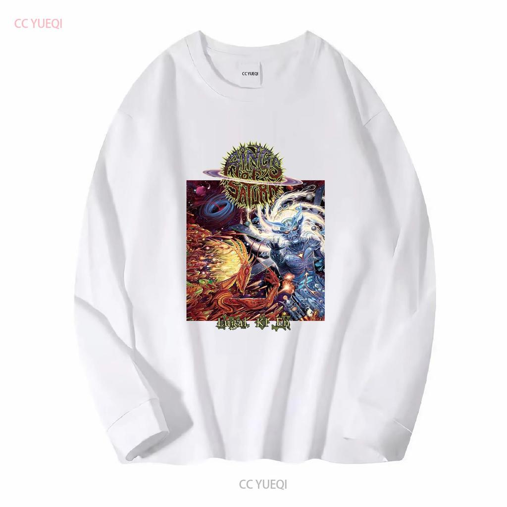 Vtg Rings of Saturn Lugal Ki En Heavy Cotton Black All Size T Shirt C1991 Long Sleeves Vintage Washed Homme Stretched