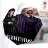 1pc Wednesday Addams Season One Automatic Open/Close Umbrella with 8 Rib Windproof Canopy,Compact & Portable Travel Umbrella,10324
