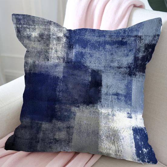 Pillow Covers with Zipper Set of 2 Oil Painting Throw Pillowcases Breathable All-season Pillowslip Abstract Art Decorative Cushion Case for Couch Bed