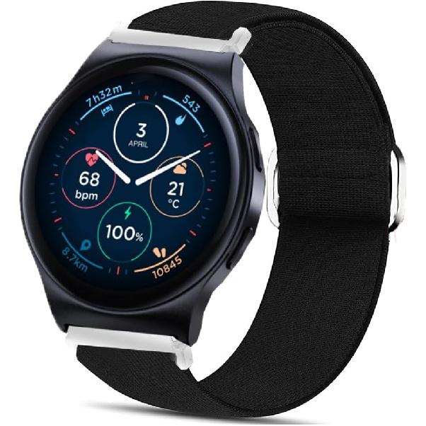 Compatible for Moto Watch 120 Bands, 18mm, 20mm, 22mm Stretch Elastics Nylon Adjustable Replacement Strap Accessories for Men & Women Compatible for