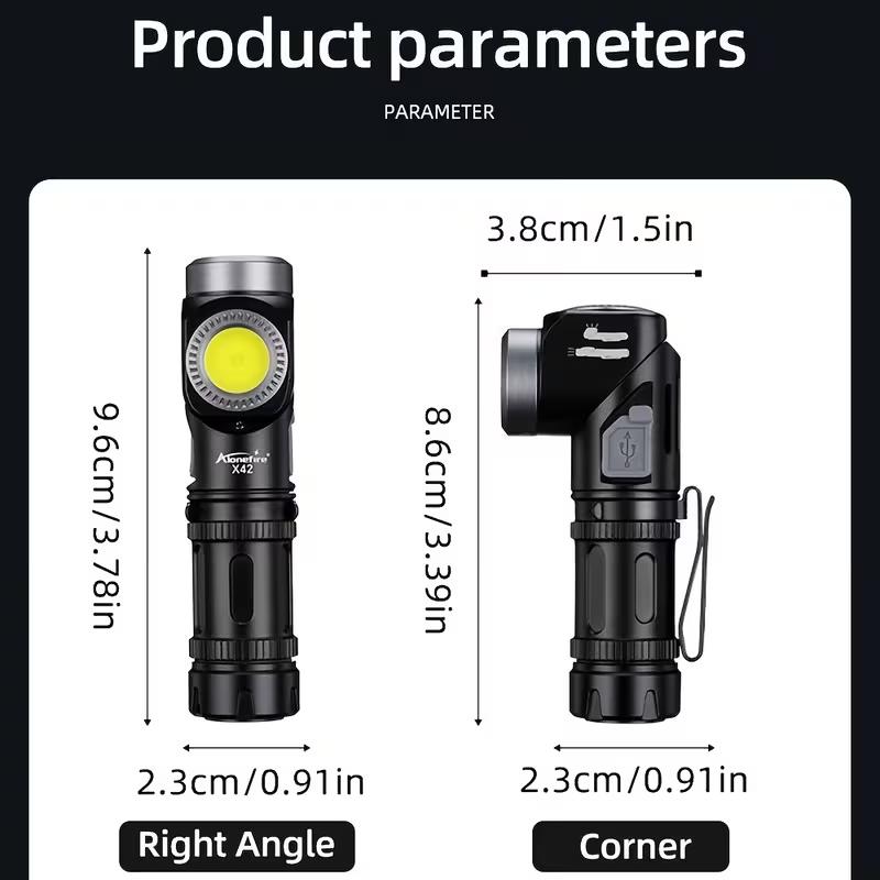 2-in-1 Led Flashlight 90°Twist swivel Headlamp Super Bright Camping Lamp Outdoor Working Hiking Emergency Headlight Magnet Torch