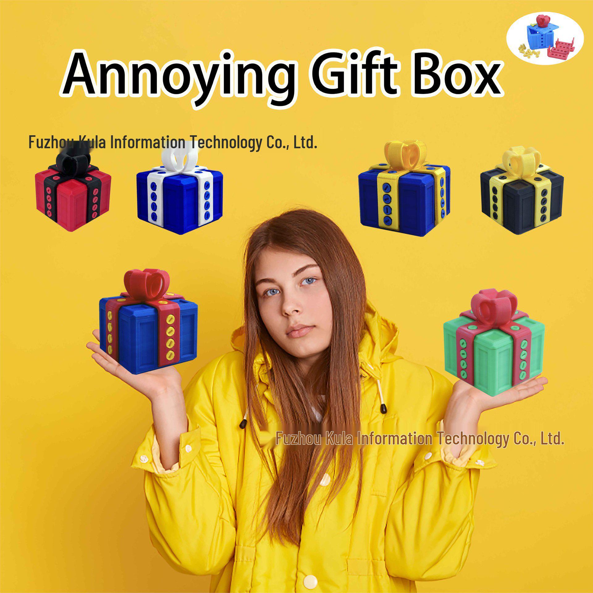

3D Printed Annoying Gift Box - Hot New Toy 6CM