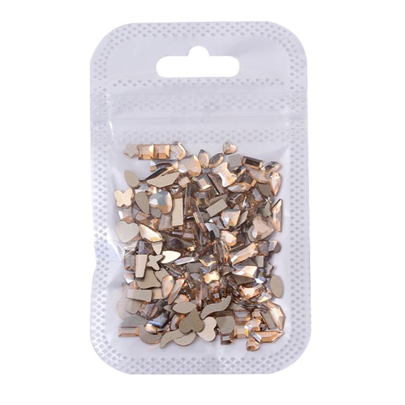 100Pcs/set Elegant Rhinestones 3D Nail Art Crystal Rhinestones Nail Tips Decor